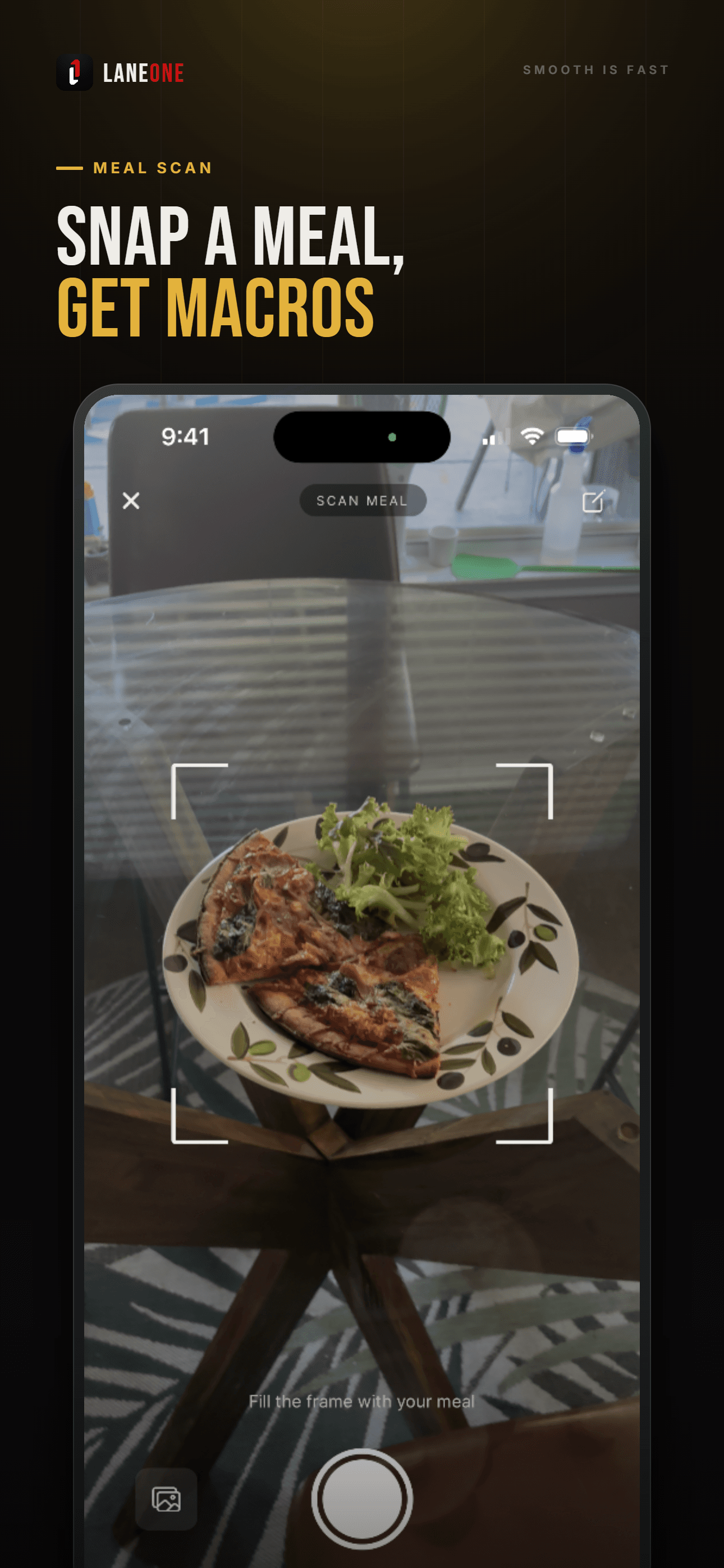 Meal scan reading macros from a photo of a meal